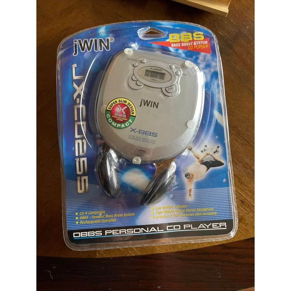 NEW SEALED jWIN JX-CD255 Personal CD Player w Headphones
